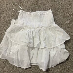 Blue Rain (Francesca’s) White Layered A-Line Skirt